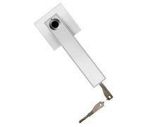 Fingerprint Door Handle Set,Smart Lever Lock with 1-Second Access for Indoor Home Office,3 Entry Modes,Modern Design,Robust Metal Construction,No-Wiring Installation,Applicable (Silver)