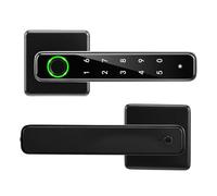 Fingerprint Door Lock, 6 in 1 Smart Door Knob with Smart APP/Fingerprint/IC Cards/Password/Backup Keys/Bluetooth Smart Lock for Front Door Bedroom Office Hotel