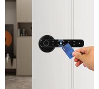 Fingerprint Door Lock, Smart Door Handle Lock with Type-C backup power port, Electronic Keypad Code Door Lock, Bluetooth Smart Deadbolt, Biometric Fingerprint Key Fobs Smartphone Access, for homes, ap