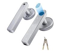 Fingerprint Door Lock Touchscreen Smart Biometric Door Lock Keyless Entry Front Door Knob with 50 Fingerprints, 100 Codes,Keypad Suitable for Home,Hotel,Office,Indoor Door Silver