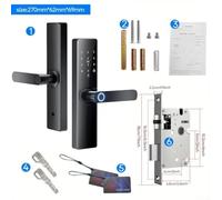 Fingerprint Door Lock with Comprehensive User Management and Innovative Security Features for Your Home (18cm)