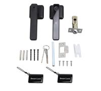 Fingerprint Door Smart Lock Keyless Entry Handle 5 Unlock Ways Fingerprint Passcode APP Control IC Cards Keys for Home Office Hotel Aluminum Alloy 165 x 65mm