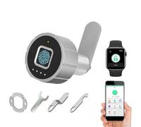 Fingerprint Drawer Lock eLinkSmart Phone App Cabinet Lock 20MM (17MM) Biometric Drawer Lock with 3 Sizes Tubular Cam 20 Fingerprints 1000+ App Users Support iOS Watch