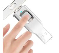 Fingerprint Encrypted Secure Flash Drive Password Protection Swivel Design USB Thumb Drive Up to 100MB/s Read/150MB/s 10 Fingerprint IDs Allowed Memory Stick