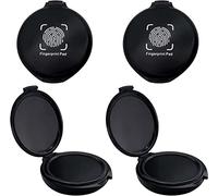 Fingerprint Ink Pad 2 Pack Black Thumbprint Ink Pad for Notary Supplies Mini Fingerprint Kit for Identification Security ID Fingerprint Cards Law Enforcement Fingerprint Office Contract Use