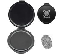 Fingerprint Ink Pad, Black Ink Pad for Fingerprints, Fast Drying & Smudge Finger Print Stamp Kit for Notary Supplies Identification Security ID Fingerprint Cards Law Enforcement Portable