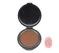 Fingerprint Ink Pad - Black PVC 5x5.8cm Round Case, Portable Notary Public Supply, Reliable Identification Security Tool | Compact Document Verifying Device for Bank Legal