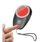 Fingerprint Ink Pad - Small Quick Dry Red Stamp Ink for Clear Prints, Portable Professional Fingerprint Kit with Lanyard for Notary Office Business Identification Use Compact Design