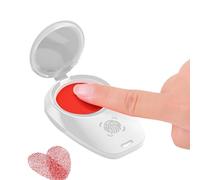 Fingerprint Ink Pad - Thumbprint Ink Pad | ABS/Printing Oil Thumb Pad Photosensitive Ink | Red Stamp Pad with Lanyard | Notary Stamp Pad | Safety ID Fingerprint Cards for ID