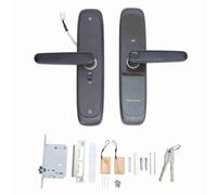 Fingerprint Keypad Door Handle Lock Smart Keyless Entry Electronic Lock with App Control Enhanced Safety Emergency Access for Home Apartment (5050)