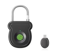 Fingerprint Lock, Fingerprint Padlock, Electronics Small Fingerprint Smart Lock, Smart Lock Waterproof, Small Smart Padlock for Locker Gym Office Home Garden Cabinet