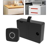 Fingerprint lock for drawers with punch-free semi-embedded design, administrator fingerprint control, use, powered by 3 AA batteries with USB charging