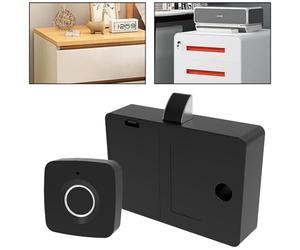 Fingerprint lock for drawers with punch-free semi-embedded design, administrator fingerprint control, use, powered by 3 AA batteries with USB charging