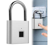 Fingerprint Lock, Smart Lock Waterproof, Fingerprint Padlock, Lock with Fingerprint, Lock with Fingerprint, USB Charging, Padlock for Gym, Luggage