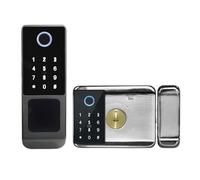 Fingerprint Lock Waterproof Tuya Wifi Remote Control Bluetooth TTLock App Card Digital Code Keyless Electronic Smart Door Lock(B-4)