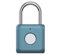 Fingerprint Locker Lock - Stainless Steel, 1.3x0.43x2.32in Keyless Smart Padlock | IPX2 Waterproof, Biometric Security for Gym, School, Suitcase, Cabinets, USB Rechargeable