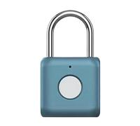 Fingerprint Padlock, Keyless for SMART Lock with Anti-Theft Alarm, Waterproof Metal Security for Gym Locker Bike Outdoor Use, Gold
