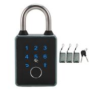 Fingerprint Padlock, Keyless Smart Biometric Lock with App Control, Touch Screen, IP65 Water Resistant, for Gym School Office (for Tuya APP)