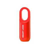 Fingerprint Padlock Mini Smart Padlock Keyless USB Charging Biometric High Security Lock for Gym Locker, Shed Locker, Storage Units, Luggages, Suitcases (Red)