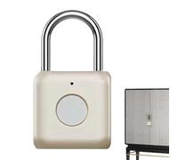 Fingerprint Padlock - Waterproof IP66 Large Biometric Keyless Entry | Electronic Password Security Lock, Gate Protector, Anti-Theft Heavy Duty Household Bolt