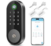 Fingerprint Smart Deadbolt with Keypad - Keyless Entry Lock for Home, Apartment, Office, Airbnb, Rental, Kids & Seniors, App & Code Access, Auto-Lock, Easy DIY Install, Compatible with Alexa & Google