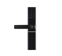 Fingerprint Smart Door Lock Intelligent Electronic Lock Fingerprint Verification with Password Card APP Unlock R-FK1(Black-Left Open)