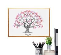 Fingerprint Tree - Guest Sign Book | Fingerprint Tree, Wall Art Guest Book | Perfect for Weddings, Events & Keepsake Decorations Wedding Canvas Signs Bookk
