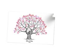 Fingerprint Tree Wedding Guestbook Fingerprint Tree Canvas Creative Handmade Graduation Guest Book Birthday Wedding Party Sign-in Waterproof