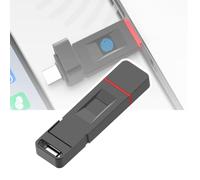 Fingerprint Unlocking Usb Flash Drive, Usb3.2, 100Mb/S, Alloy, Encrypted Storage, 360° Sensing, Multi-Interface Compatible(Black+256)