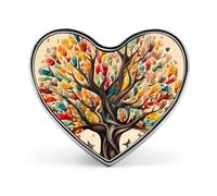 Fingerprints Diversity Tree Fashion Buttons Brooch Pins Heart Metal Badges Jewelry Gift For Lapel Clothing Shawl Bag