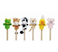 Goki Wooden Head Finger puppets - 12 Pieces - 3+ Years