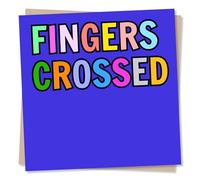 Fingers Crossed Card for a Special Someone - Good Luck Card, Well Wishes - Supportive, Support - For a Friend, Best Friend, Loved One, Partner, Relative