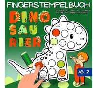 Fingerstempelbuch ab 2 Jahren: Dinosaurier für Kinder 2-5 Jahre alt - Stempeln und Malen für Jungen und Mädchen (Fingerstempelbücher für kreative Superkids)