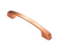 Fingertip Design Bridge Cabinet Pull Handle, 160 mm Hole Centres, Satin Copper
