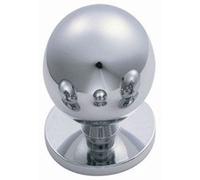 Fingertip Design Solid Ball Cabinet Cupboard Door Knob - Polished Chrome (25mm)