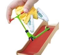 Fingertip Movement - Finger Toy Skateboards | Mini Scooter Set with Pants Shoes Accessories | Foldable Finger Scooter Toy, Replacement Wheels Tools for Tricks Party Favors Kids Adults Boys