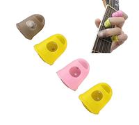 Fingertip Protectors, 4Pcs Silicone Fingertips Guards, Anti Slip Finger Protection Covers Caps, Against the Press Sore Finger, Fit for Stringed Instruments Sewing Starter