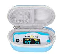Fingertip Pulse Oximeter Case for Zacurate for HealthTree for Vibeat Children Digital Fingertip Pulse Oximeter Blood Oxygen Saturation Monitor (Blue-Case Only) (Black)