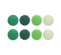 Fingertip Silicone Sensory Balls, Textured Stress Relief Toys Improve Fine Motor Skills Hand Eye Coordination for Travel Work Home Office Pocket Size 8pcs Set (Verde)