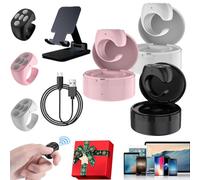 Fingertip Wireless Bluetooth Remote Control, 2026 NEW tik tok scrolling ring for iphone/Android, Remote Control Shutter/Clicker, Scroll Videos,Volume Control, Adapt to all APPs (3Pcs)