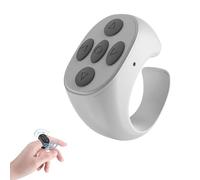 Fingertip Wireless Bluetooth Remote Control, Finger Scroller Page Turner, Wireless Camera Remote Shutter, Wireless Finger Scroller,Fingertip Wireless Bluetooths Remote Control (White)