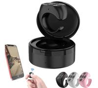 Fingertip Wireless Bluetooth Remote Control, Remote Control Ring Finger Scroller, Scrolling ring with phone holder, Scroll Ring for Iphone Tablets Camera (Black)