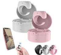 Fingertip Wireless Bluetooth Remote Control, Remote Control Ring Finger Scroller, Scrolling ring with phone holder, Scroll Ring for Iphone Tablets Camera (2pcs-a)