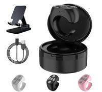 Fingertip Wireless Bluetooth Remote Control, Remote Scrolling Ring, Comfortable Bluetooth Scrolling Ring, Remote Control Shutter/Clicker, Scroll Videos,Volume Control,for IOS Android (Black)