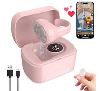 Fingertip Wireless Bluetooth Remote Control with Mobile Phone Stand, Scrolling Ring for Android/IOS, Scroller Ring for TikTok Page Turner Camera Video App, Finger Remote with Charging Case, Pink