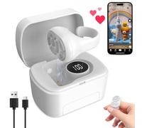 Fingertip Wireless Bluetooth Remote Control with Mobile Phone Stand, Scrolling Ring for Android/IOS, Scroller Ring for TikTok Page Turner Camera Video App, Finger Remote with Charging Case, White