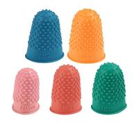 -Fingertips, reusable finger cots | 5-piece finger cover as paper grippers - for paper work, cutting, counting, sewing, crafts, carving, office and home
