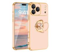 Fingic for iPhone 17 Pro Max Case[with 360°Ring Holder][Support Magnetic Car Mount]Cute Kickstand Slim Women Girls Nonslip Hard PC Soft TPU Rugged Bumper Protective Case for iPhone 17 Pro Max,6.9"2025