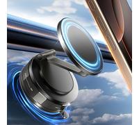 Fingic for Mag-safe Car Mount Strong Magnetic Phone Holder,All Smartphones | 360° Adjustable with 89+LBS Strong Suction Car Phone Mount, Universal Phone Holder for Car Your Gym, Vehicle and Mirror,Black