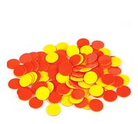 FINGOOO 100pcs Learning resources Counting Bingos, Red& Yellow